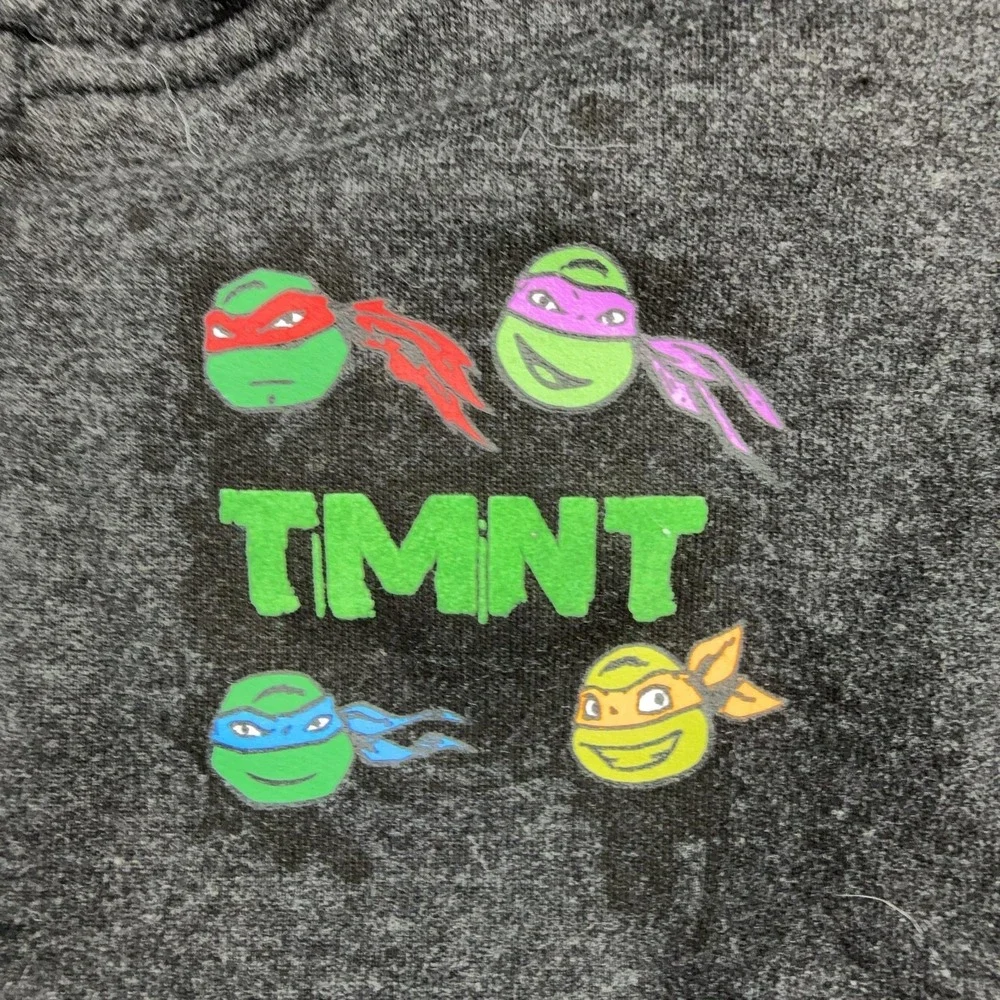 Nickelodeon Hoodie Sweatshirt Unisex Kids 4 Gray Fleece Zip TMNT X-Treme Turtles